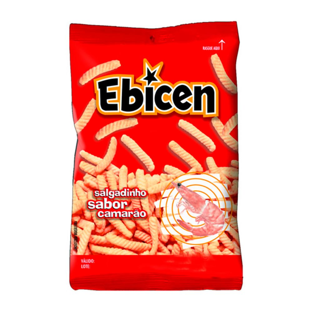 Salgadinho-Sabor-Camarao-Ebicen-60gr---Glico Salgadinho-Sabor-Camarao-Ebicen-60gr---Glico