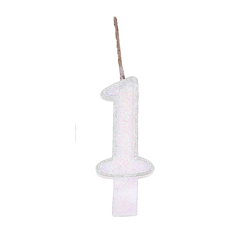 Vela-Branca-Glitter-N°-1---Festcolor Vela-Branca-Glitter-N°-1---Festcolor