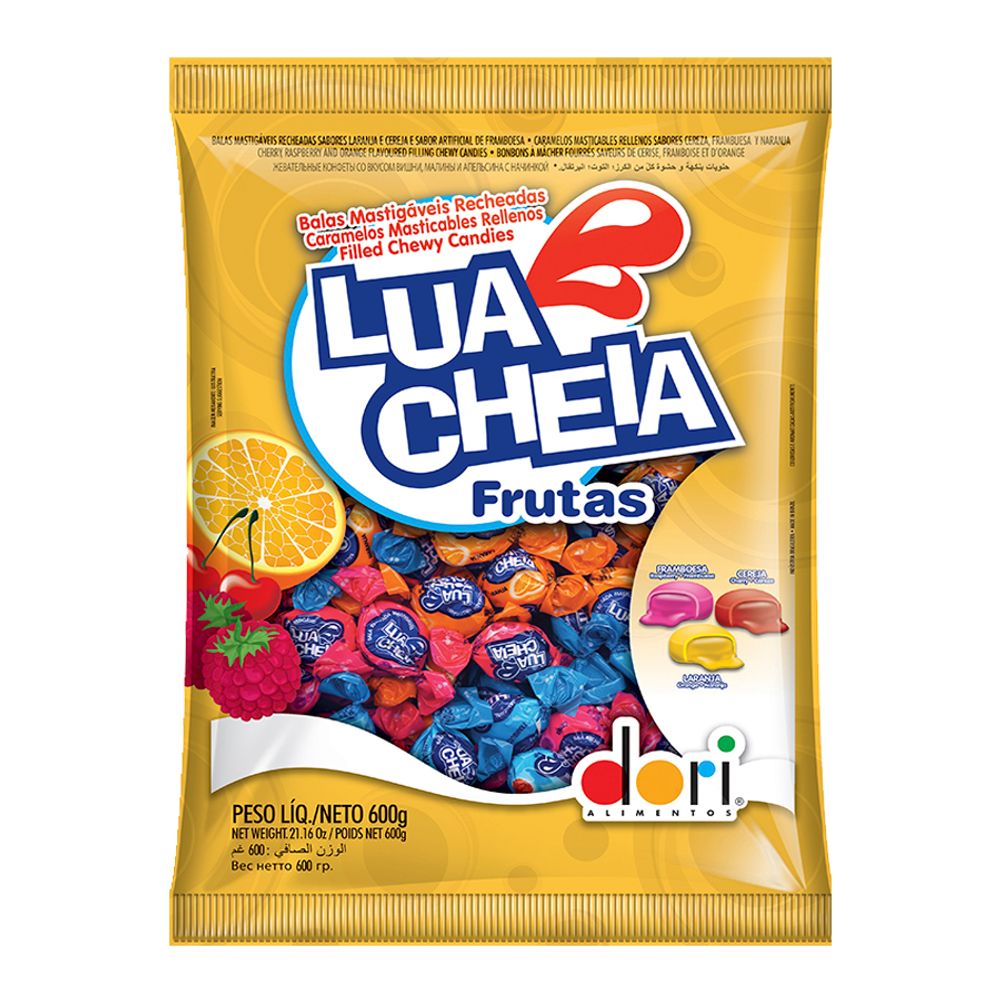 Bala-Mastigavel-Lua-Cheia-Frutas-600gr---Dori Bala-Mastigavel-Lua-Cheia-Frutas-600gr---Dori