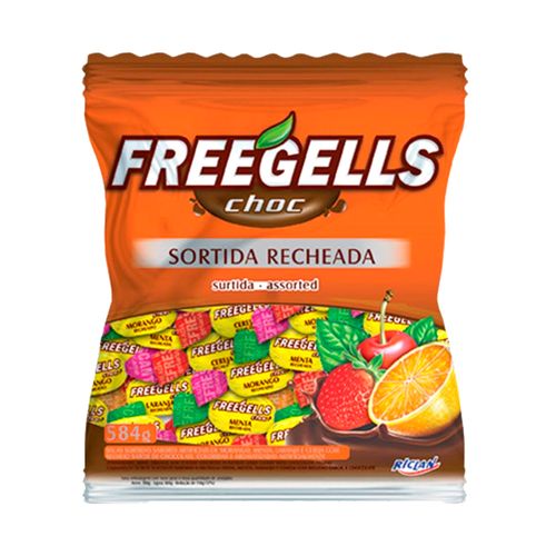 Bala-Recheada-com-Chocolate-Sortida-Freegells-584gr---Riclan-