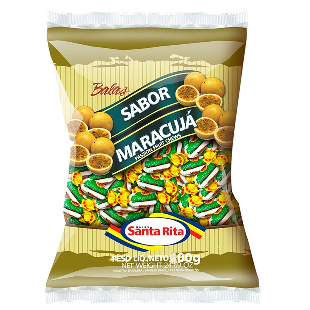 Bala-Mastigavel-Maracuja-600gr---Santa-Rita Bala-Mastigavel-Maracuja-600gr---Santa-Rita