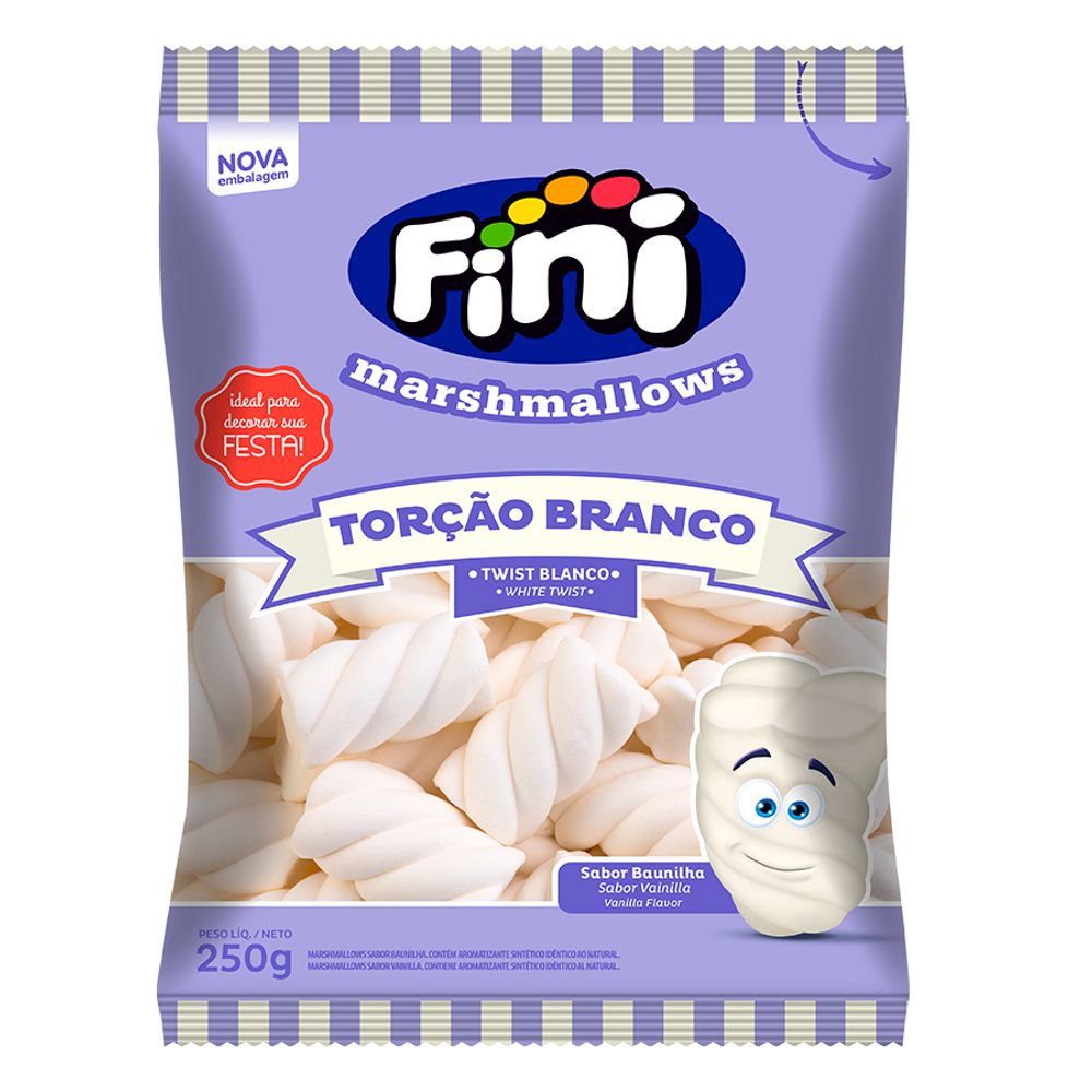 Marshmallow-Torcao-Branco-250gr---Fini Marshmallow-Torcao-Branco-250gr---Fini