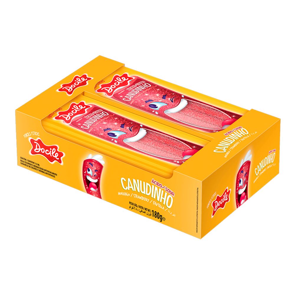 Gelatina-Morango-Citrico-Canudinho-15g-c-12unid----Docile Gelatina-Morango-Citrico-Canudinho-15g-c-12unid----Docile