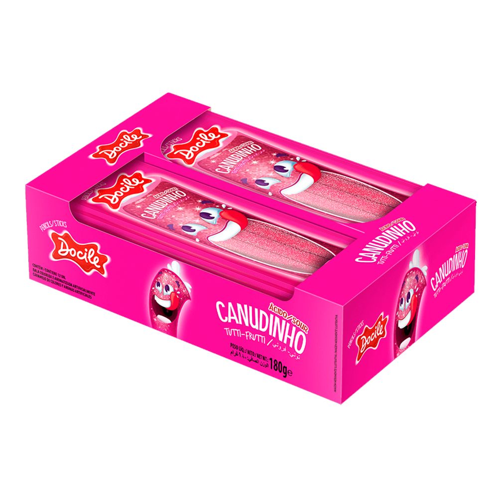 Gelatina-Tutti-Frutti-Citrica-Canudinho-15g-c-12unid----Docile Gelatina-Tutti-Frutti-Citrica-Canudinho-15g-c-12unid----Docile