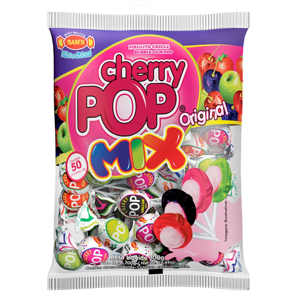Pirulito-Mix-Cherry-Pop-700g-c-50-unid---Simas Pirulito-Mix-Cherry-Pop-700g-c-50-unid---Simas