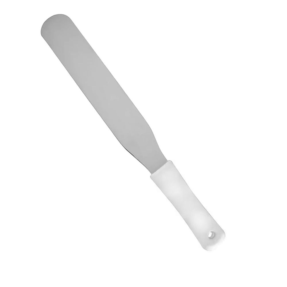Espatula-Inox-para-Confeitar-com-Cabo-Branco-30cm---Dona-Lella Espatula-Inox-para-Confeitar-com-Cabo-Branco-30cm---Dona-Lella