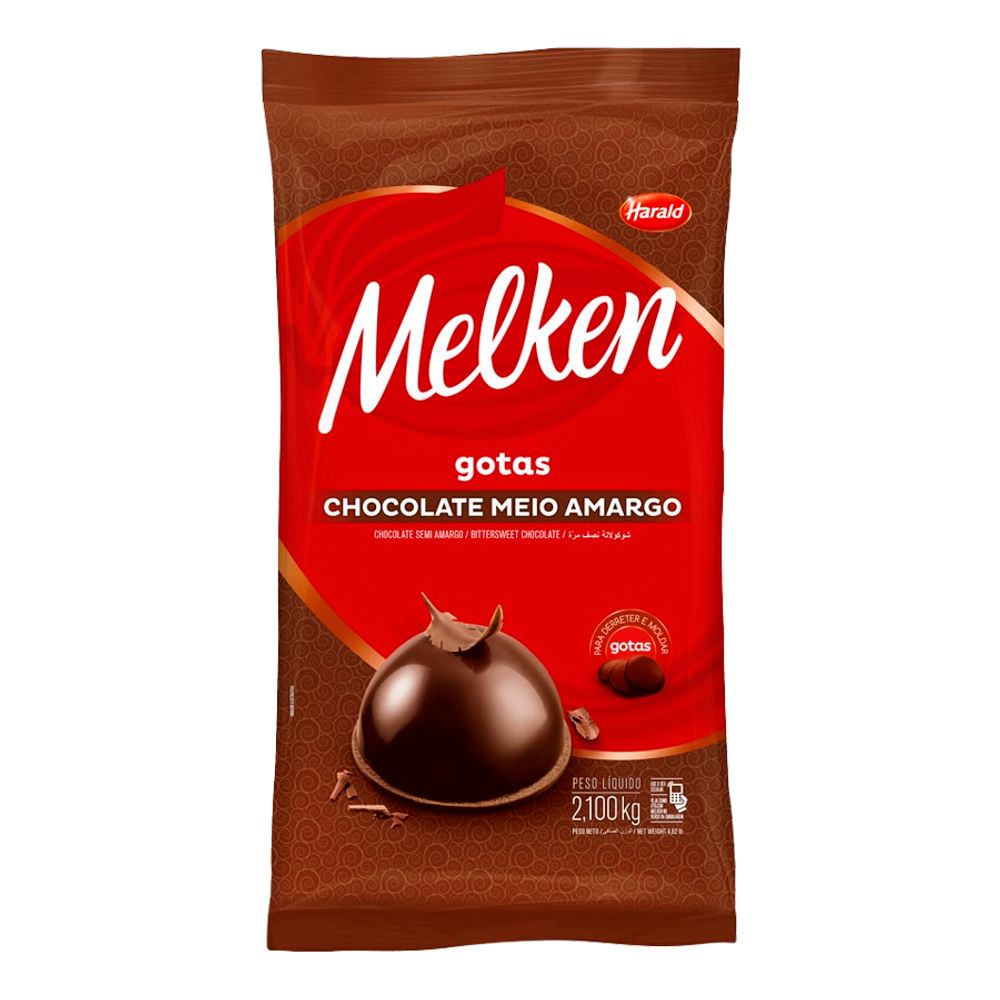 Chocolate-Gotas-Meio-Amargo-Melken-2100Kg---Harald Chocolate-Gotas-Meio-Amargo-Melken-2100Kg---Harald