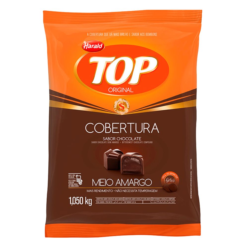 Chocolate-Gotas-Meio-Amargo-Top-1050Kg---Harald Chocolate-Gotas-Meio-Amargo-Top-1050Kg---Harald