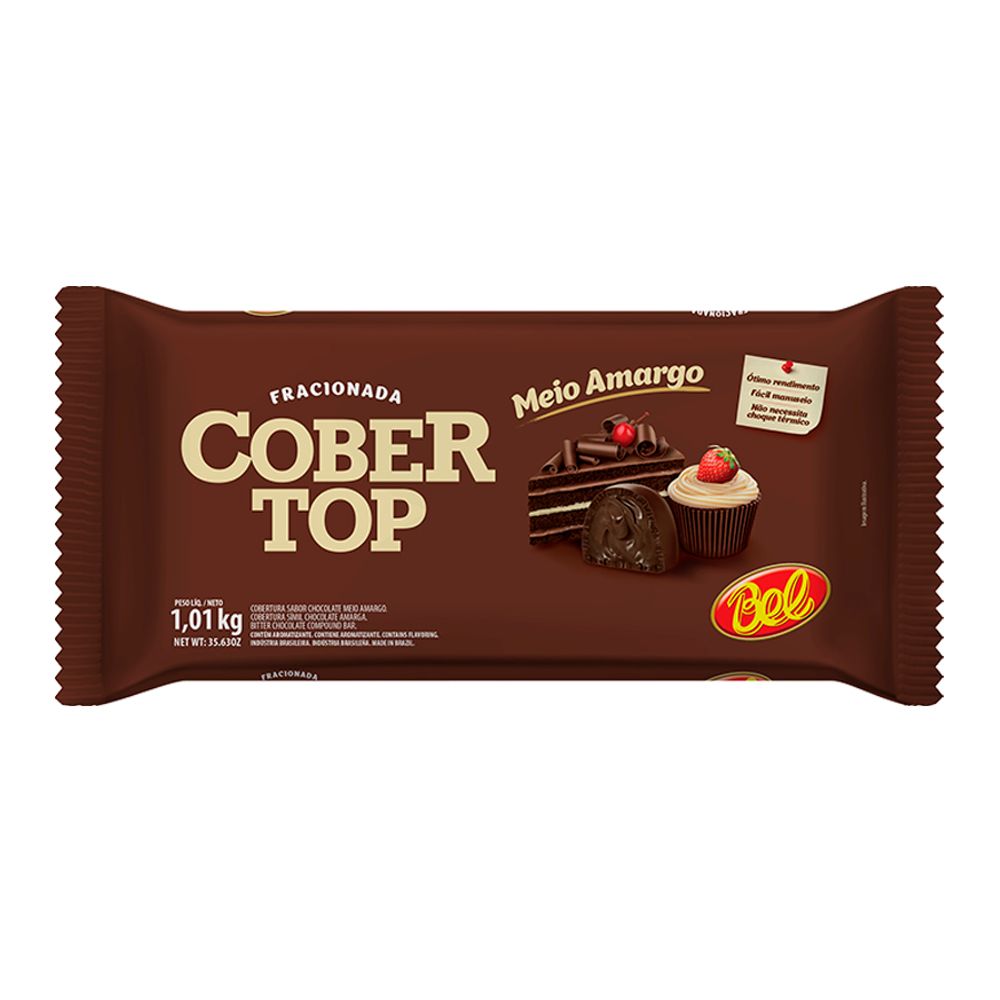 Cobertura-Fracionada-Barra-Chocolate-Meio-Amargo-Cobertop-101kg---Zda Cobertura-Fracionada-Barra-Chocolate-Meio-Amargo-Cobertop-101kg---Zda