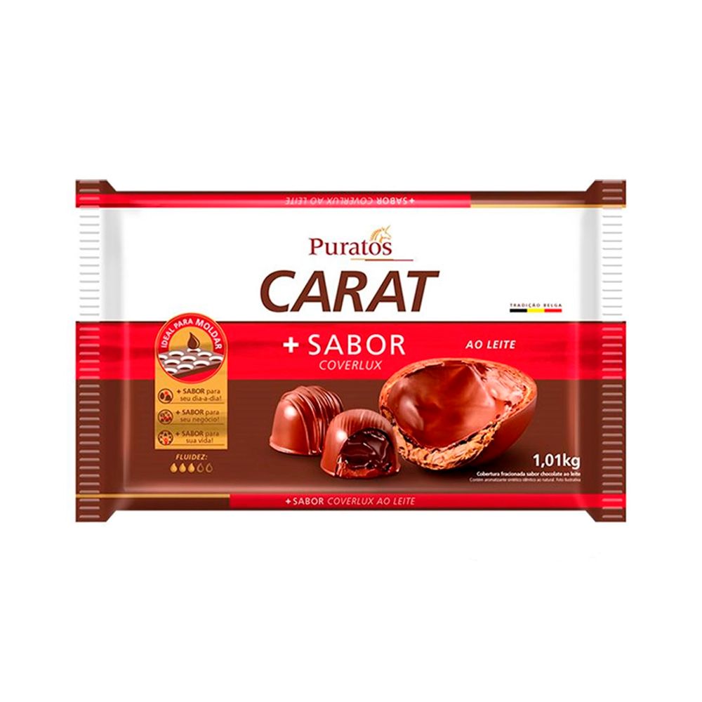 Cobertura-Chocolate-ao-Leite-Carat-101Kg---Puratos Cobertura-Chocolate-ao-Leite-Carat-101Kg---Puratos