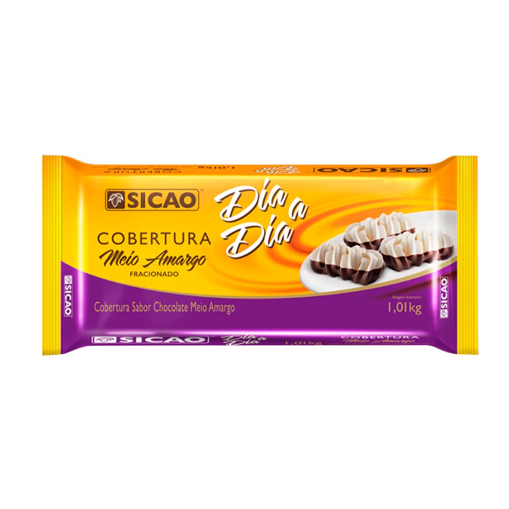 Cobertura-Barra-Fracionado-Chocolate-Meio-Amargo-Dia-a-Dia-101Kg---Sicao Cobertura-Barra-Fracionado-Chocolate-Meio-Amargo-Dia-a-Dia-101Kg---Sicao