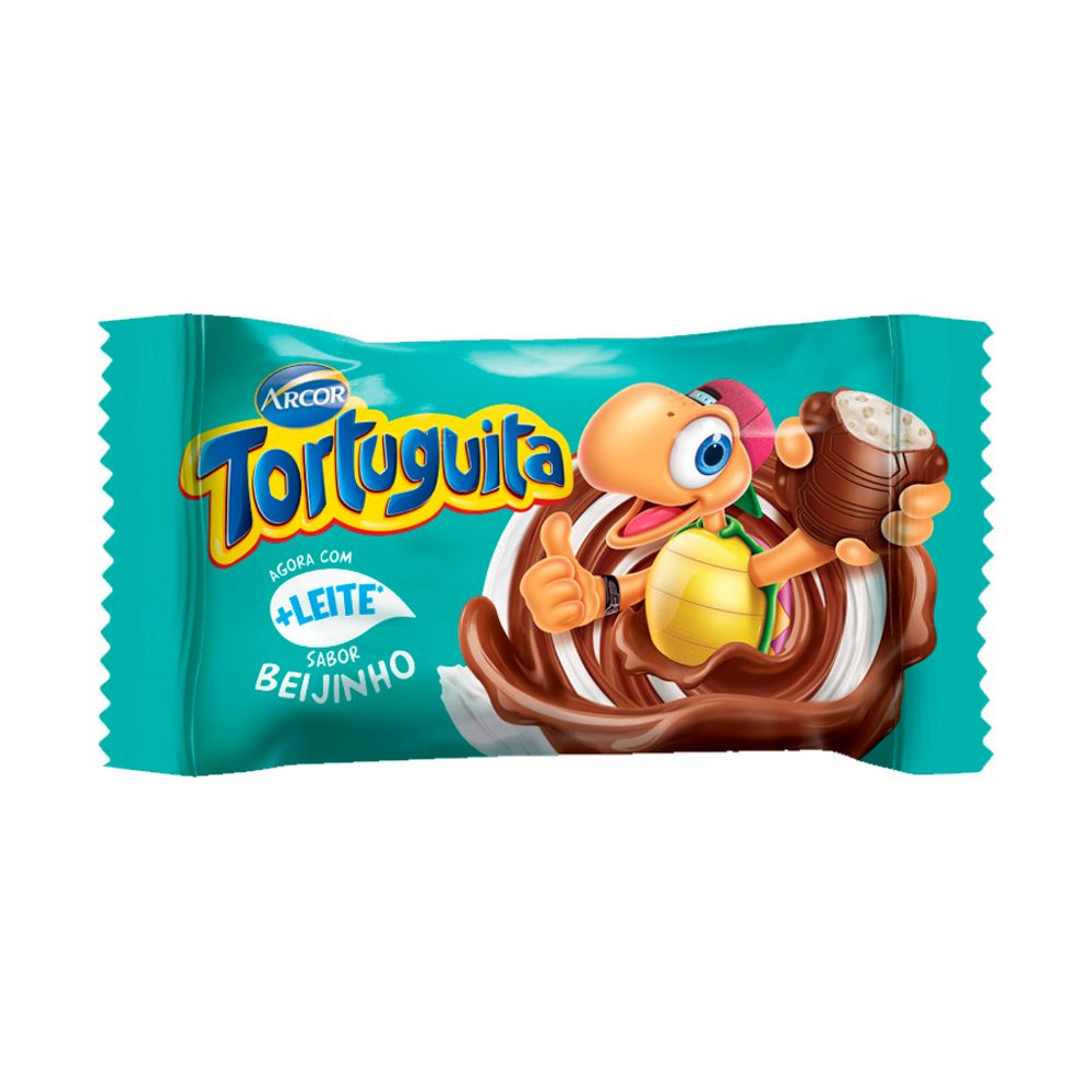 Chocolate ao Leite Recheio Beijinho Tortuguita 420Gr c/24 unid. - Arcor ...