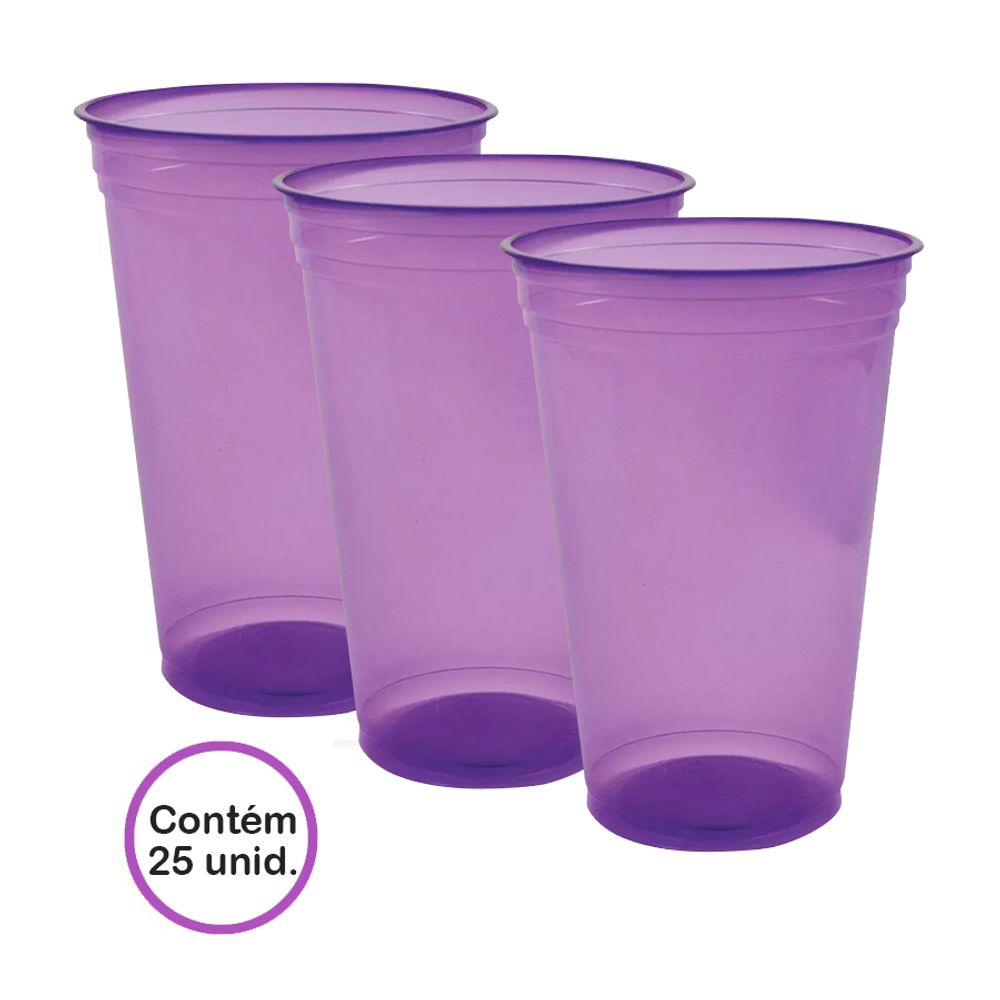Copo-Descartavel-Neon-Balada-Roxo-300Ml-c-25-unid----Copobras Copo-Descartavel-Neon-Balada-Roxo-300Ml-c-25-unid----Copobras