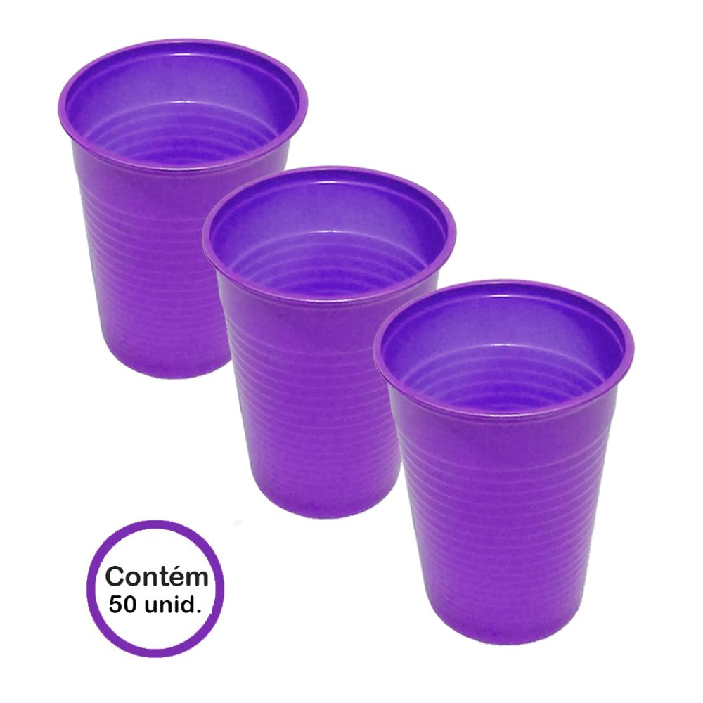 Copo-Descartavel-Roxo-c-50-unid--200ml---Platex Copo-Descartavel-Roxo-c-50-unid--200ml---Platex