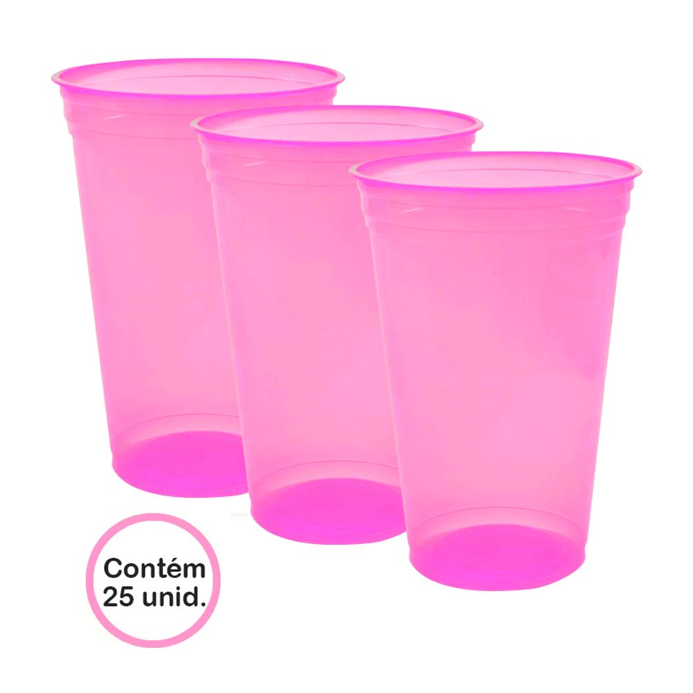 Copo-Descartavel-Neon-Balada-Rosa-300Ml-c-25-unid----Copobras Copo-Descartavel-Neon-Balada-Rosa-300Ml-c-25-unid----Copobras