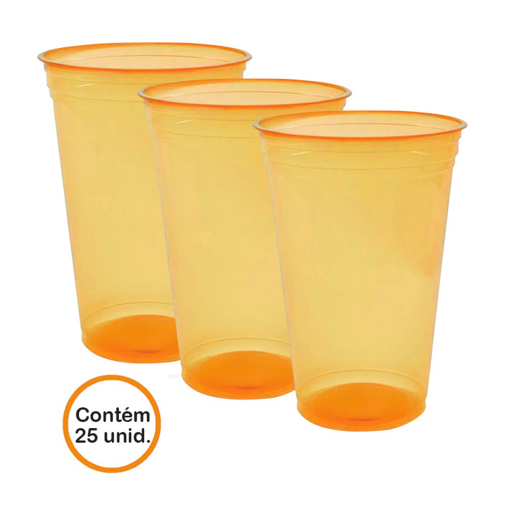 Copo-Descartavel-Neon-Balada-Laranja-300Ml-c-25-unid----Copobras Copo-Descartavel-Neon-Balada-Laranja-300Ml-c-25-unid----Copobras