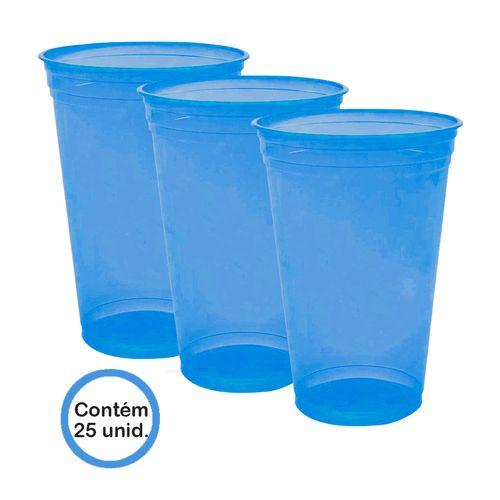 Copo-Descartavel-Neon-Balada-Azul-300Ml-c-25-unid----Copobras