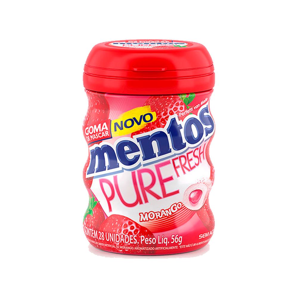 Goma-de-Mascar-Pure-Fruit-Morango-Mentos-56Gr---Perfetti Goma-de-Mascar-Pure-Fruit-Morango-Mentos-56Gr---Perfetti