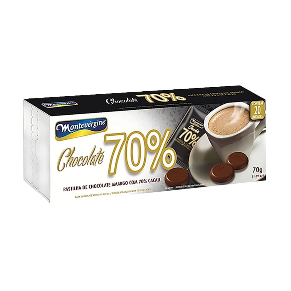Pastilha-Chocolate-Amargo-70--de-Cacau-70Gr-c-20-unid----Montevergine Pastilha-Chocolate-Amargo-70--de-Cacau-70Gr-c-20-unid----Montevergine