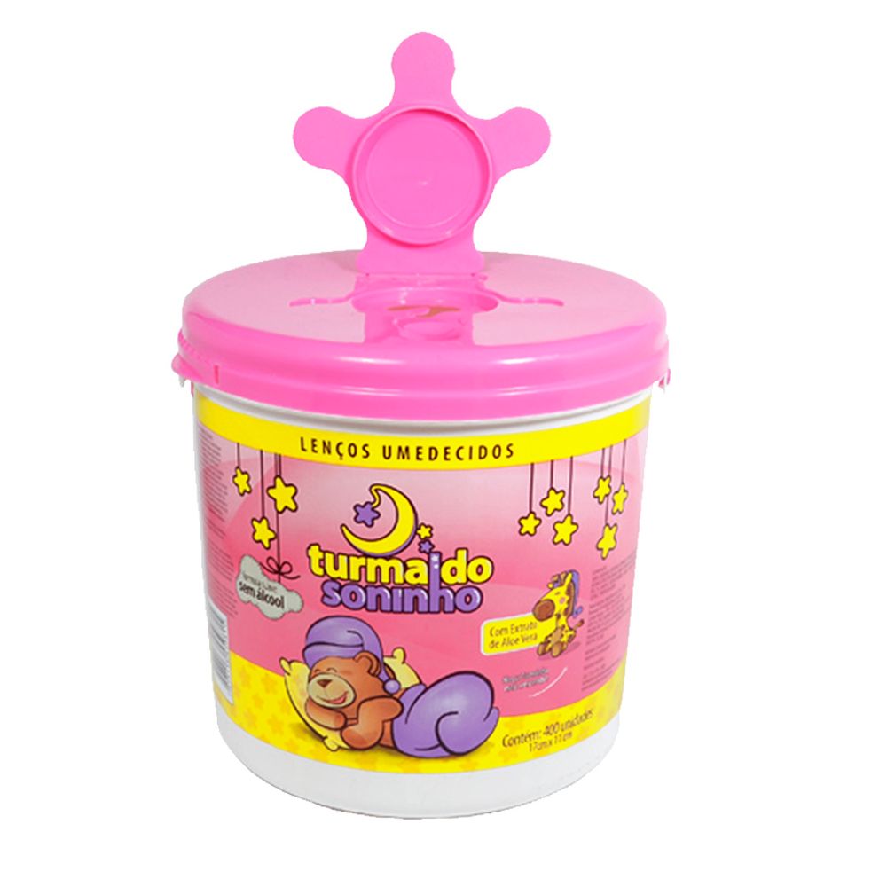 Lencos-Umedecidos-Balde-Rosa-c-400-unid---Turma-do-Soninho Lencos-Umedecidos-Balde-Rosa-c-400-unid---Turma-do-Soninho