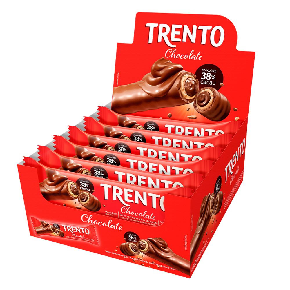 Chocolate 38% Cacau Trento 512Gr c/16 unid. - Peccin - supernova