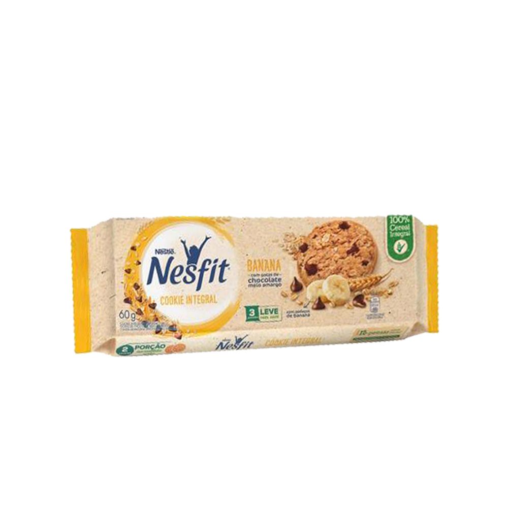 Biscoito-Cookies-Banana-com-Gotas-de-Chocolate-meio-Amargo-Nesfit-60Gr---Nestle Biscoito-Cookies-Banana-com-Gotas-de-Chocolate-meio-Amargo-Nesfit-60Gr---Nestle