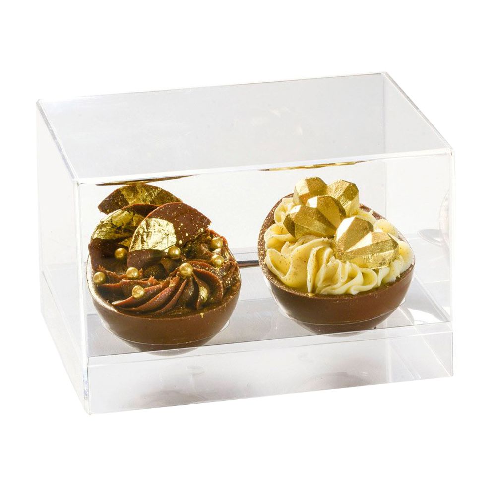 Caixa-Acrilica-para-2-Meio-Ovo-Elegance-100Gr---Cromus-2 Caixa-Acrilica-para-2-Meio-Ovo-Elegance-100Gr---Cromus-2