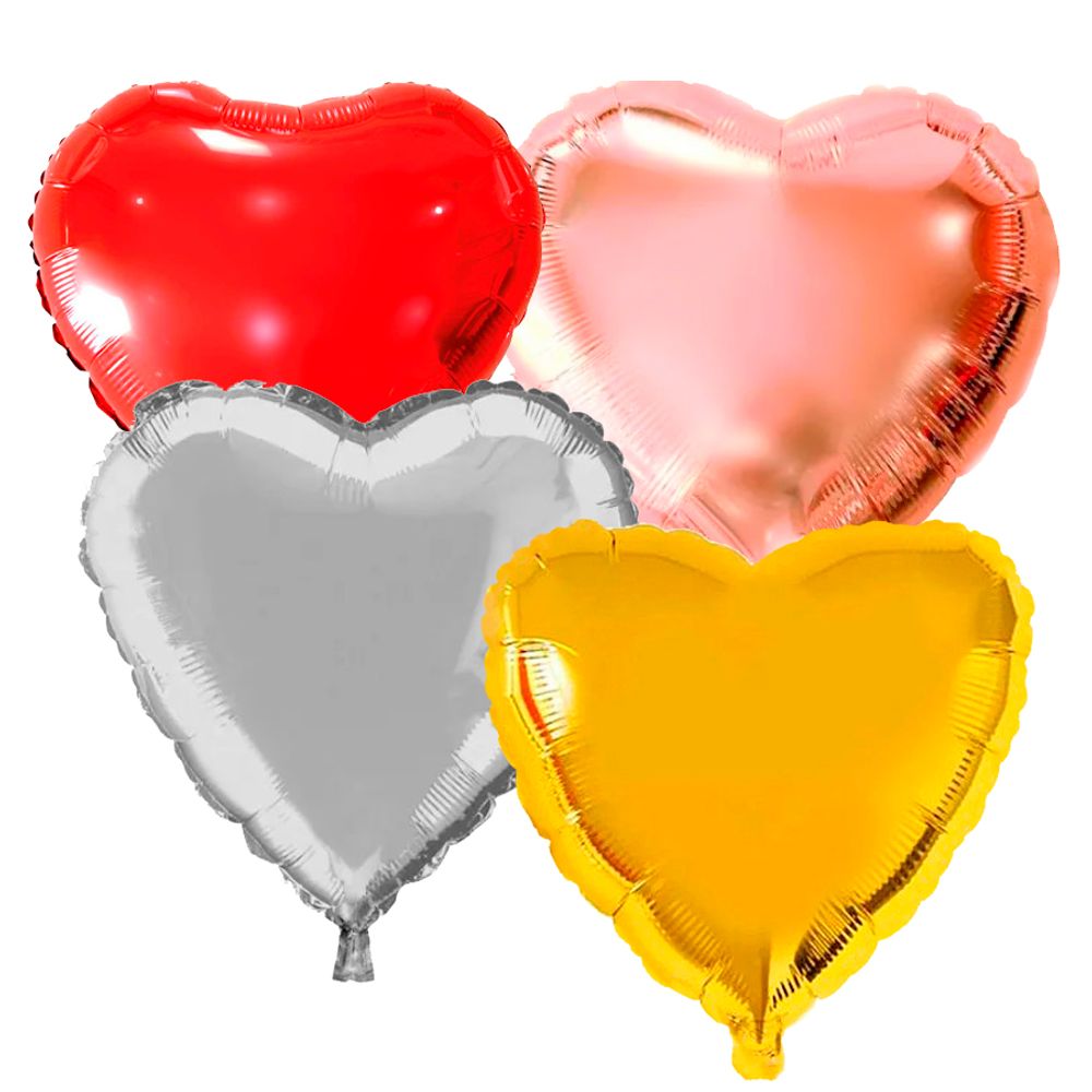 Balao-Metal-Coracao-Flat-Sortido-18-Polegas---Megatoon Balao-Metal-Coracao-Flat-Sortido-18-Polegas---Megatoon