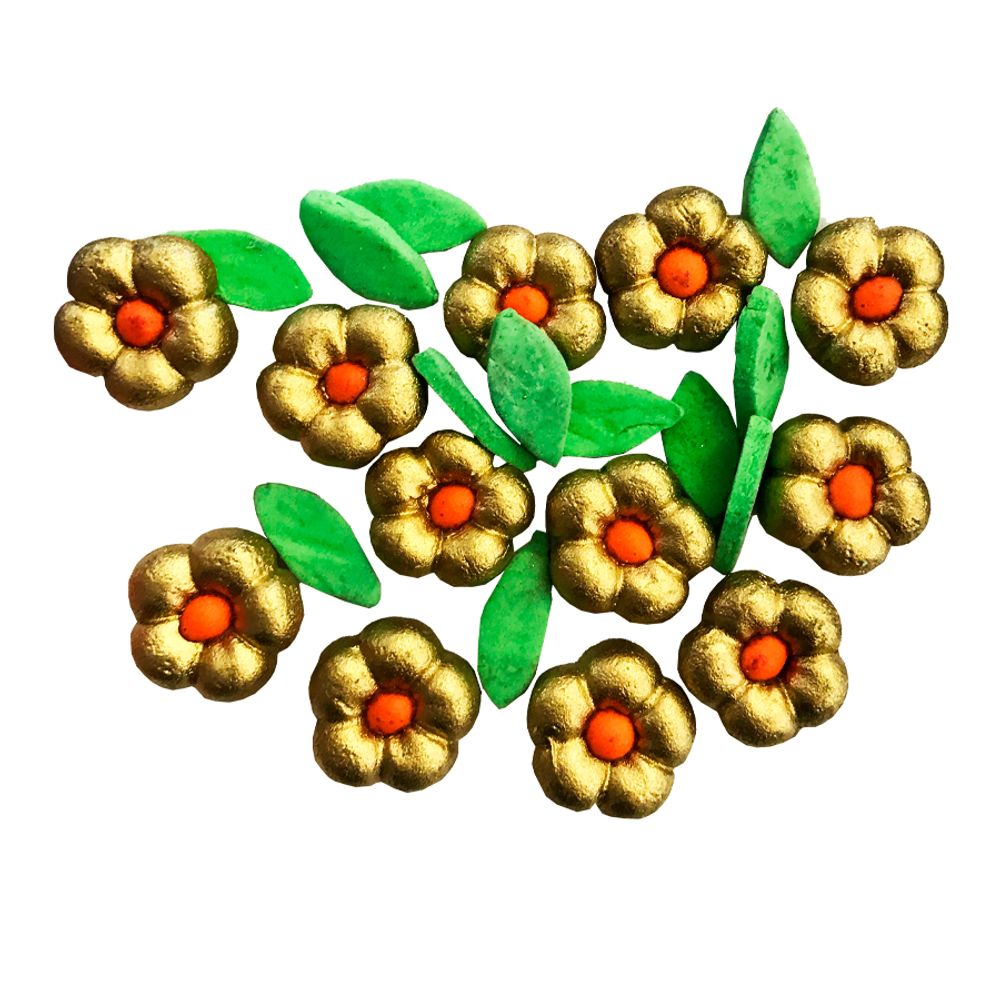 Confeito-de-Acucar-Margarida-Ouro-Cod--226-c-12-Unid.---Jady-Confeitos-Artesanais Confeito-de-Acucar-Margarida-Ouro-Cod--226-c-12-Unid.---Jady-Confeitos-Artesanais