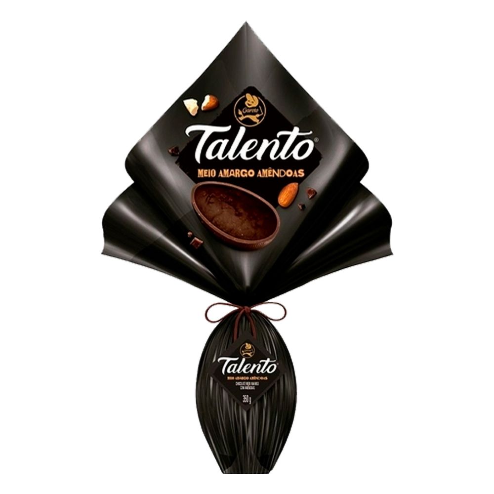 Ovo de Páscoa Chocolate Talento Meio Amargo 350Gr Garoto supernova