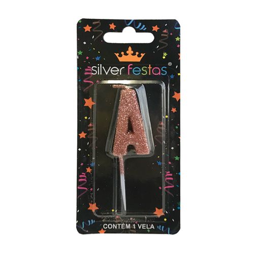 Vela-Letra-A-Rose-Gold---Silver-Festas