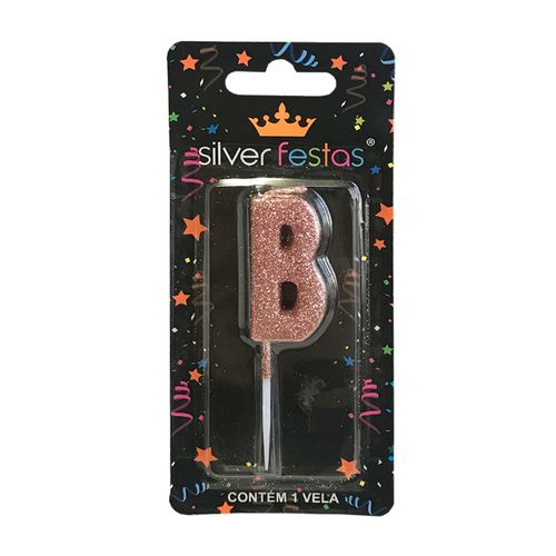 Vela-Letra-B-Rose-Gold---Silver-Festas