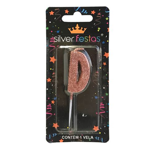 Vela-Letra-D-Rose-Gold---Silver-Festas