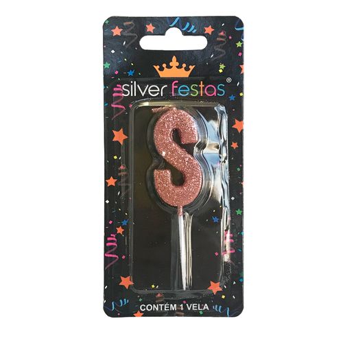 Vela-Letra-S-Rose-Gold---Silver-Festas