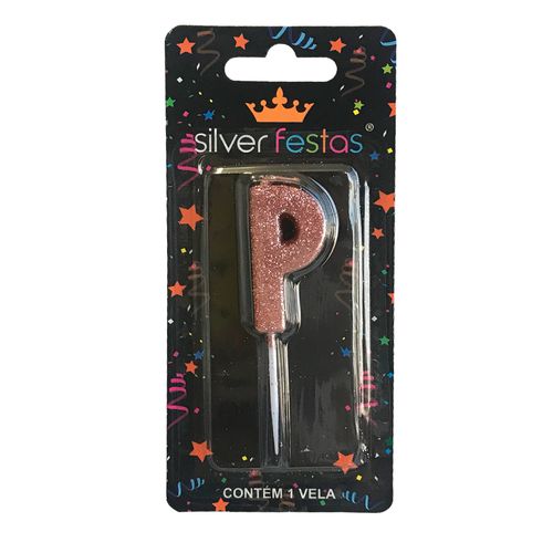 Vela-Letra-P-Rose-Gold---Silver-Festas
