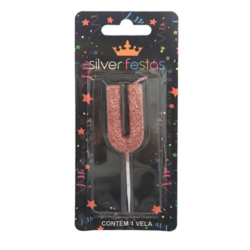 Vela-Letra-U-Rose-Gold---Silver-Festas