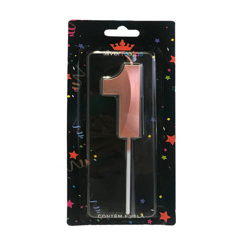 Vela-Plastic-Design-Rose-Gold-1---Silver-Festas Vela-Plastic-Design-Rose-Gold-1---Silver-Festas