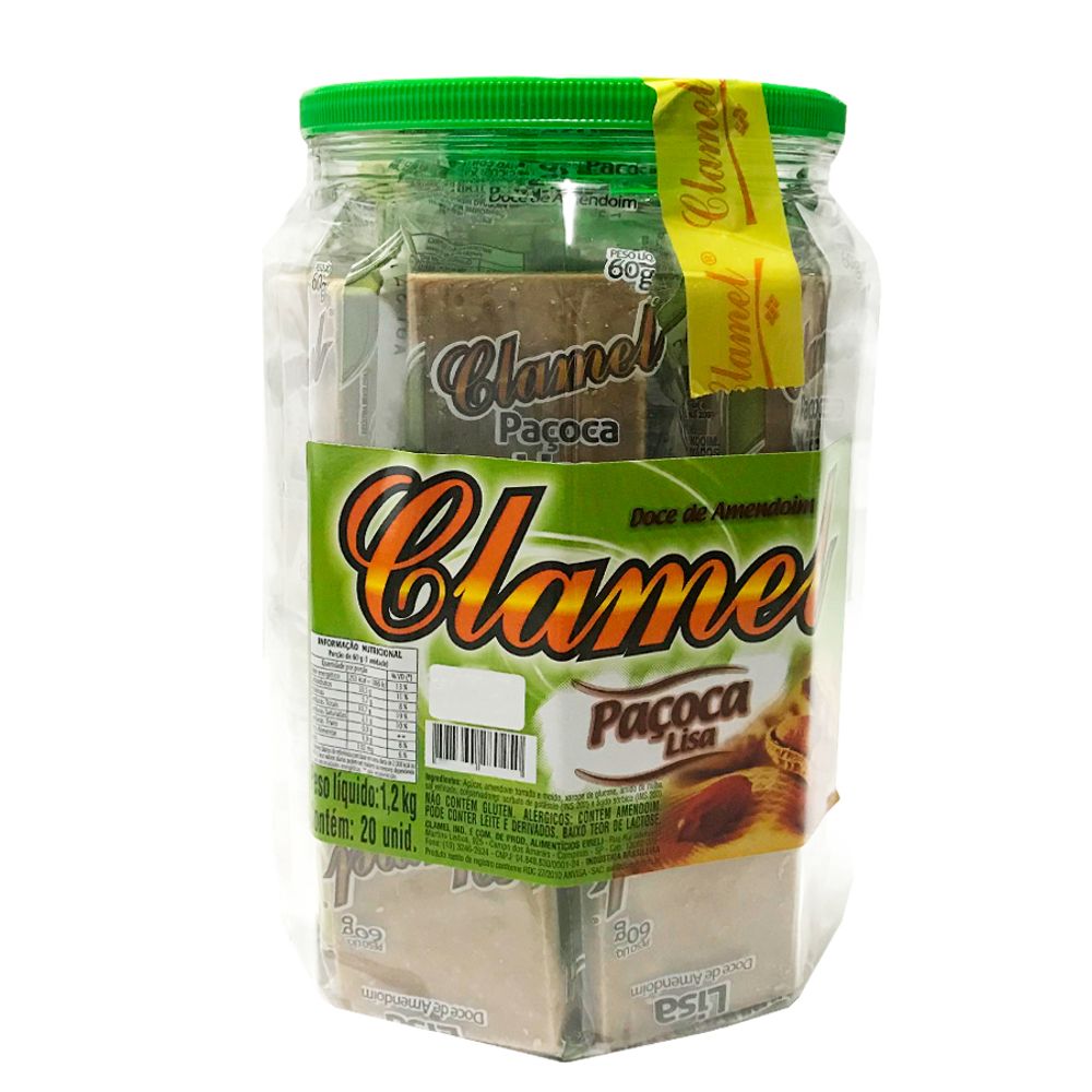 Doce-Pacoca-Lisa-Pote-c-20-unid.---Clamel Doce-Pacoca-Lisa-Pote-c-20-unid.---Clamel