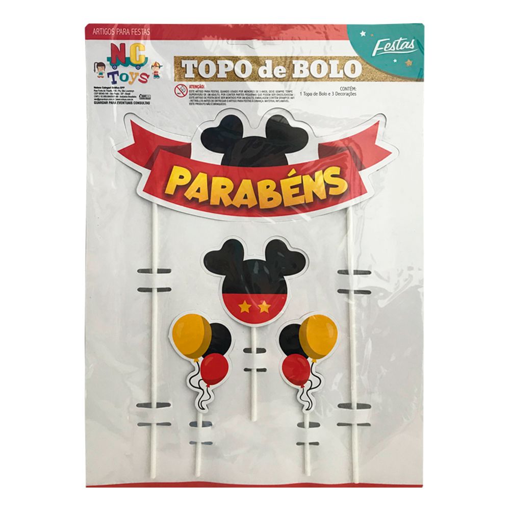 Topo-de-Bolo-Orelha-Coracao---Nc-Toys Topo-de-Bolo-Orelha-Coracao---Nc-Toys