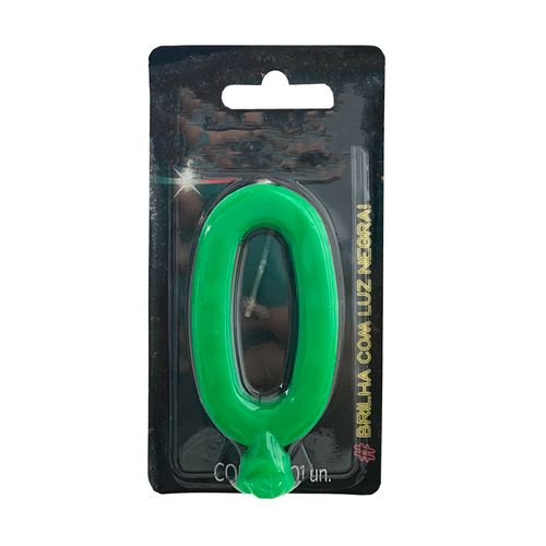 Vela-Neon-Verde-Numero-0---Festcolor