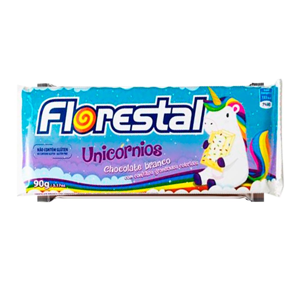 Tablete-Chocolate-Branco-Unicornio-90Gr---Florestal Tablete-Chocolate-Branco-Unicornio-90Gr---Florestal