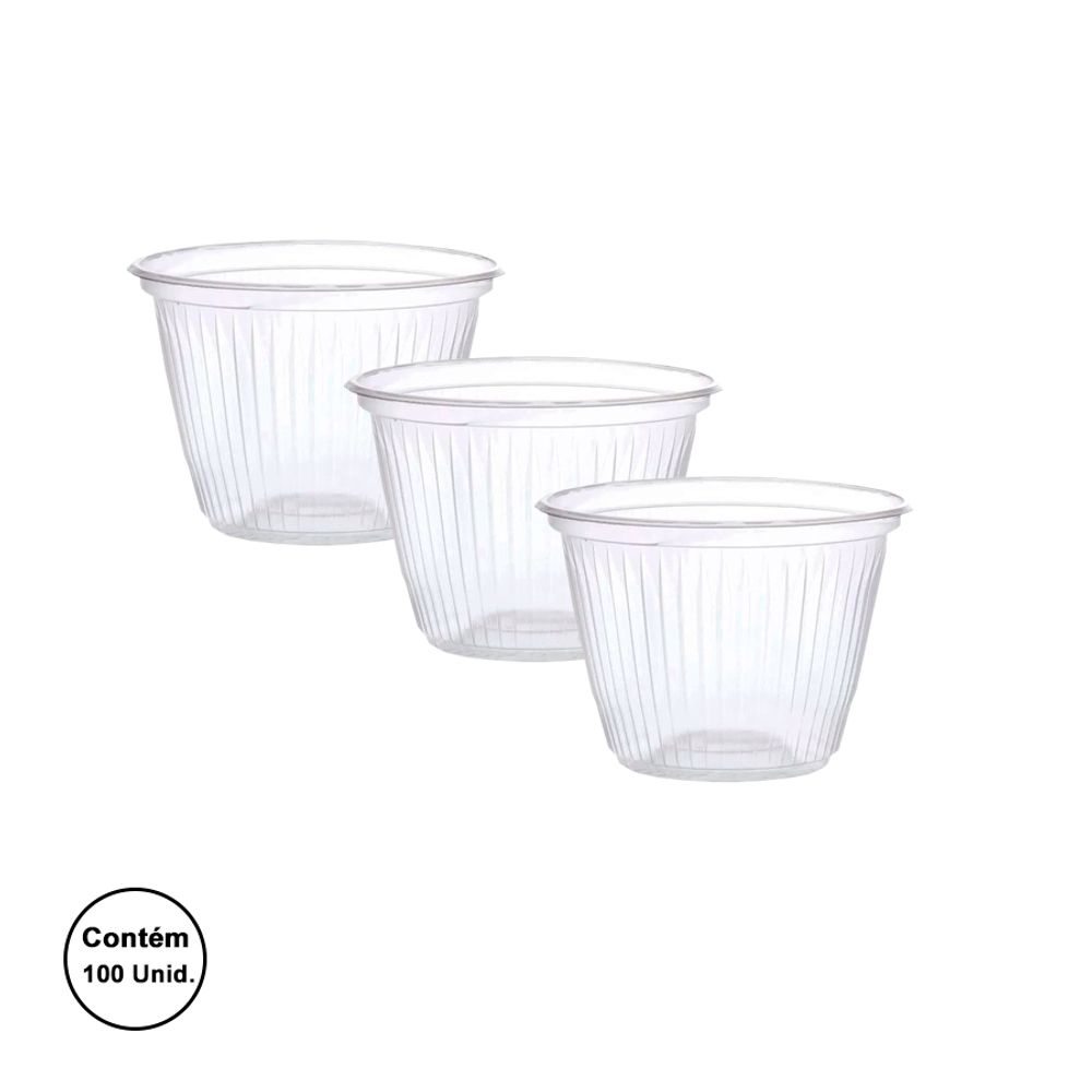 Pote-Descartavel-Transparente-100Ml-c-100-Unid.---Altacoppo Pote-Descartavel-Transparente-100Ml-c-100-Unid.---Altacoppo