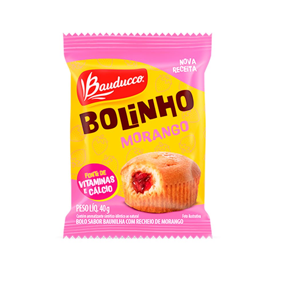 Bolinho-Recheado-com-Sabor-Morango-40Gr---Bauducco Bolinho-Recheado-com-Sabor-Morango-40Gr---Bauducco