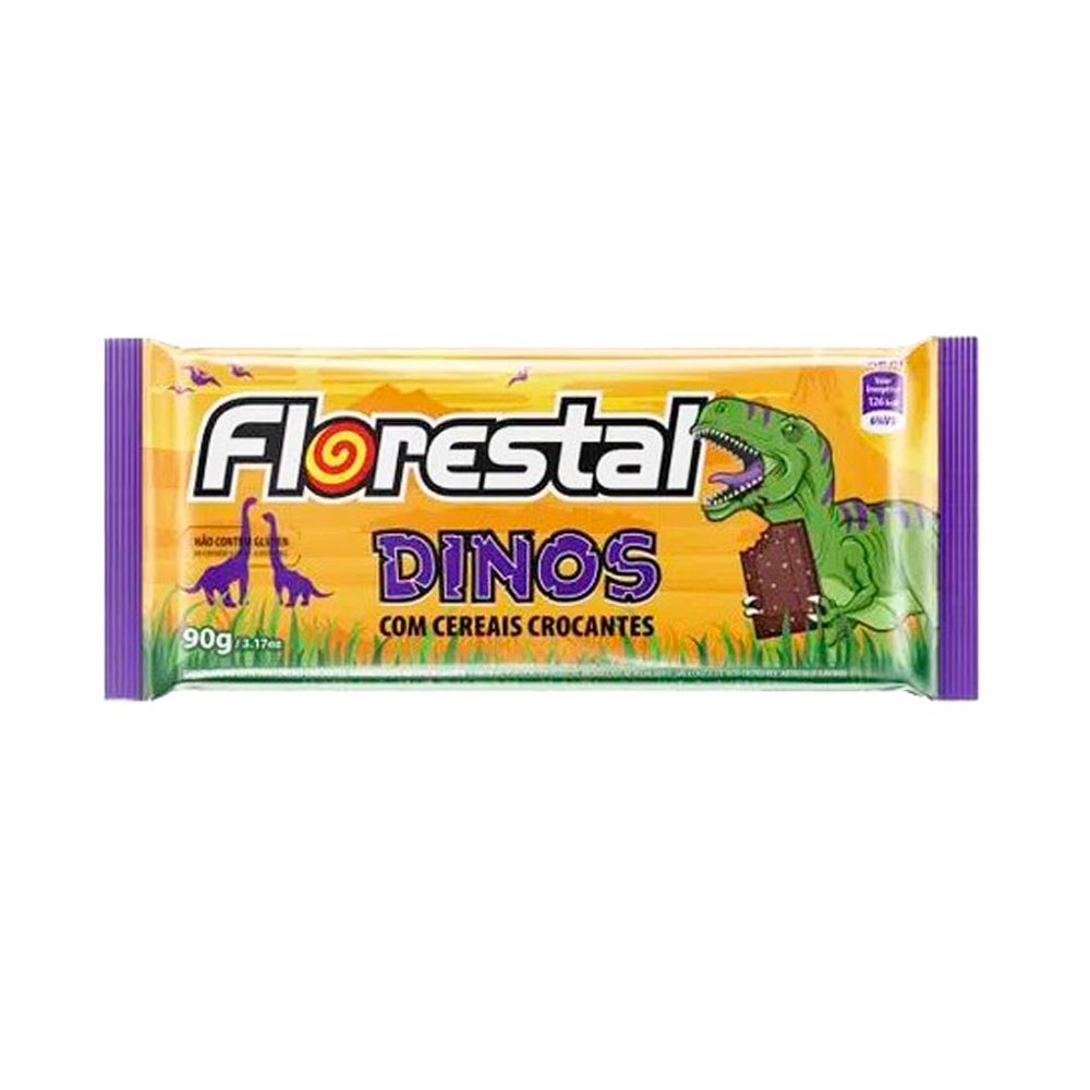 Tablete-Chocolate-ao-Leite-com-Cereais-Dino-90Gr---Florestal Tablete-Chocolate-ao-Leite-com-Cereais-Dino-90Gr---Florestal