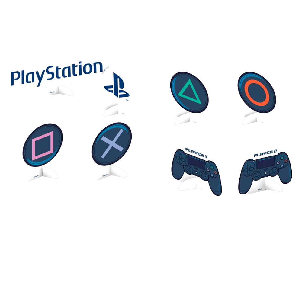 Decoracao-para-Mesa-Tema-Playstation-c-8-Unid.---Festcolor Decoracao-para-Mesa-Tema-Playstation-c-8-Unid.---Festcolor