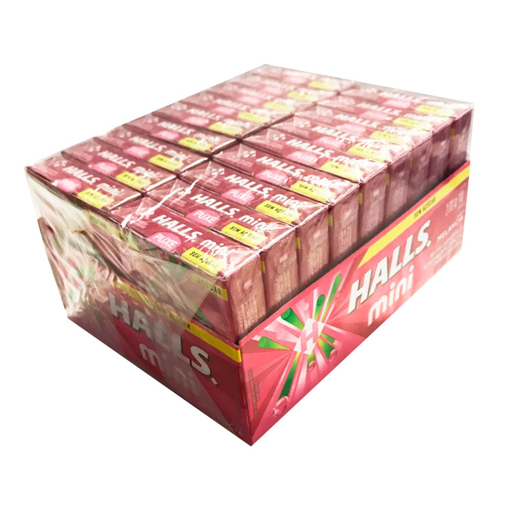 Drops-Mini-Halls-Melancia-sem-Acucar-c-18-Unid.---Mondelez Drops-Mini-Halls-Melancia-sem-Acucar-c-18-Unid.---Mondelez