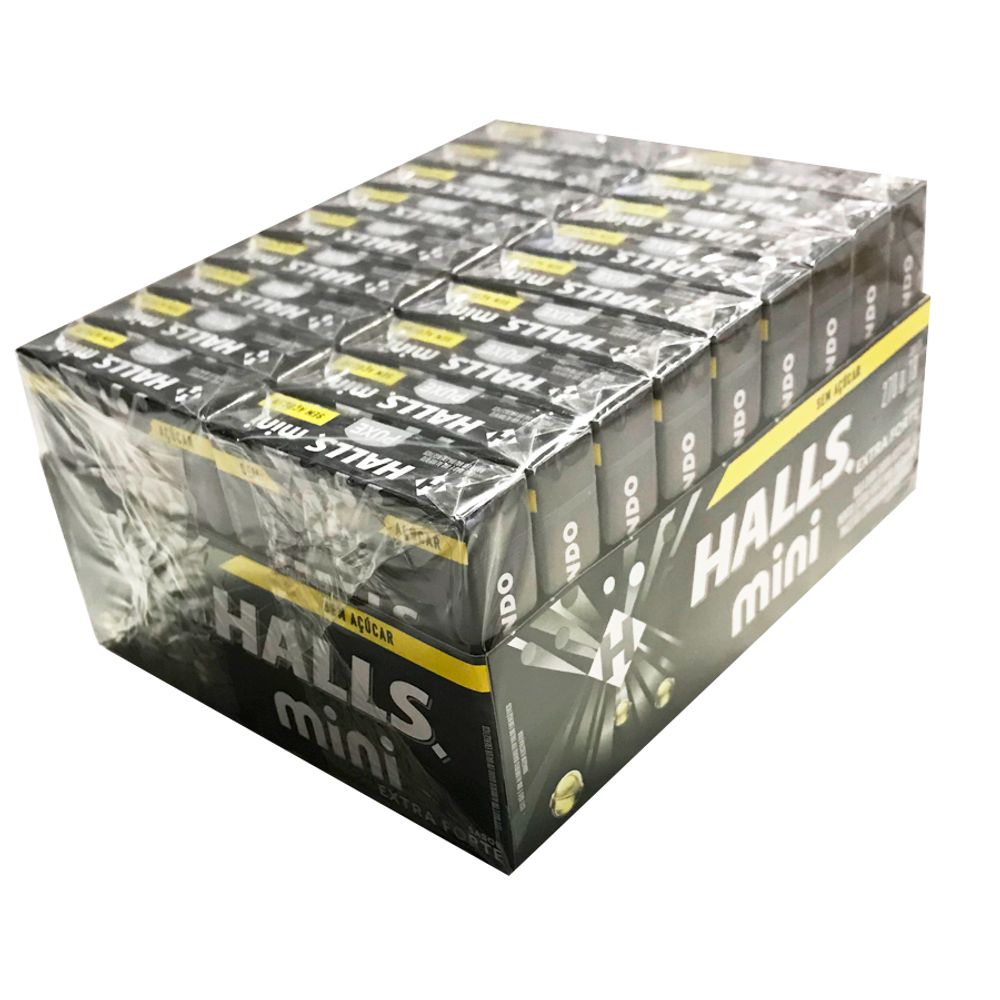 Drops-Mini-Halls-Extra-Forte-sem-Acucar-c-18-Unid.---Mondelez Drops-Mini-Halls-Extra-Forte-sem-Acucar-c-18-Unid.---Mondelez