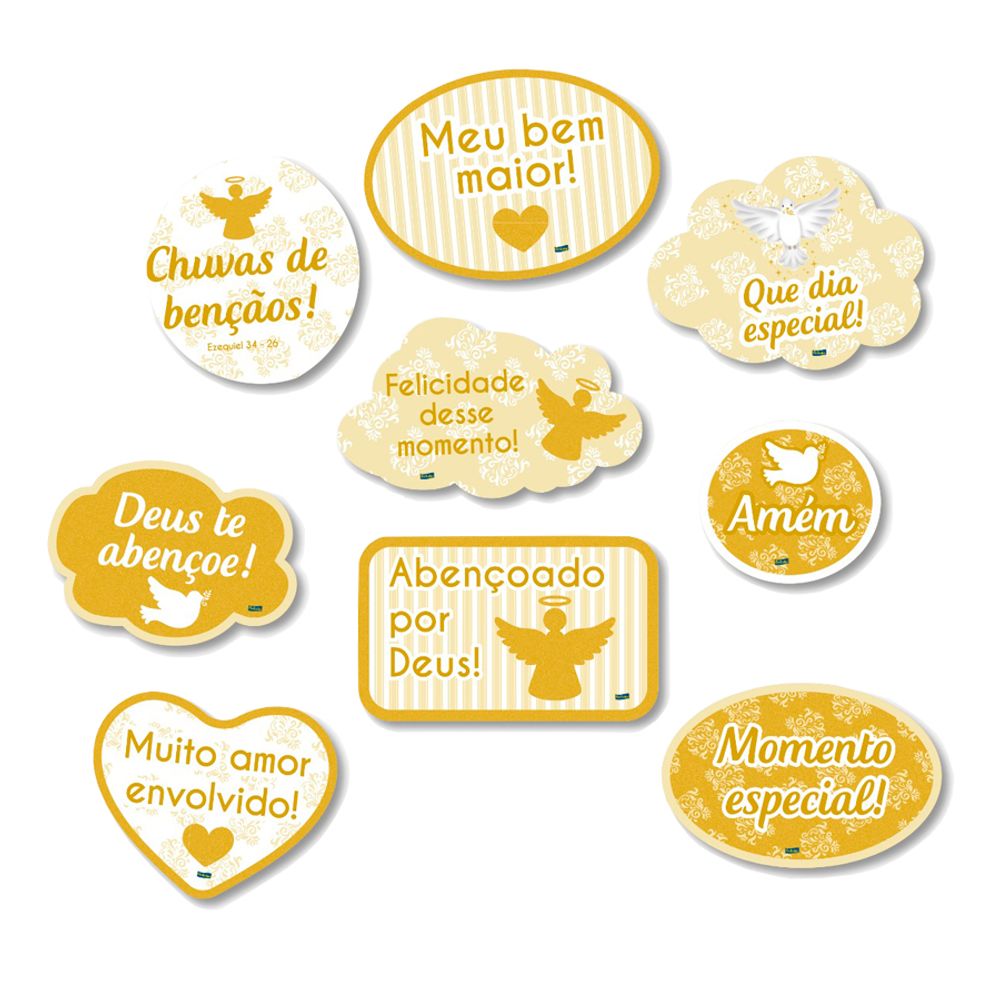 Kit-Placas-Tema-Bencao-c-9-Unid.---Festcolor Kit-Placas-Tema-Bencao-c-9-Unid.---Festcolor