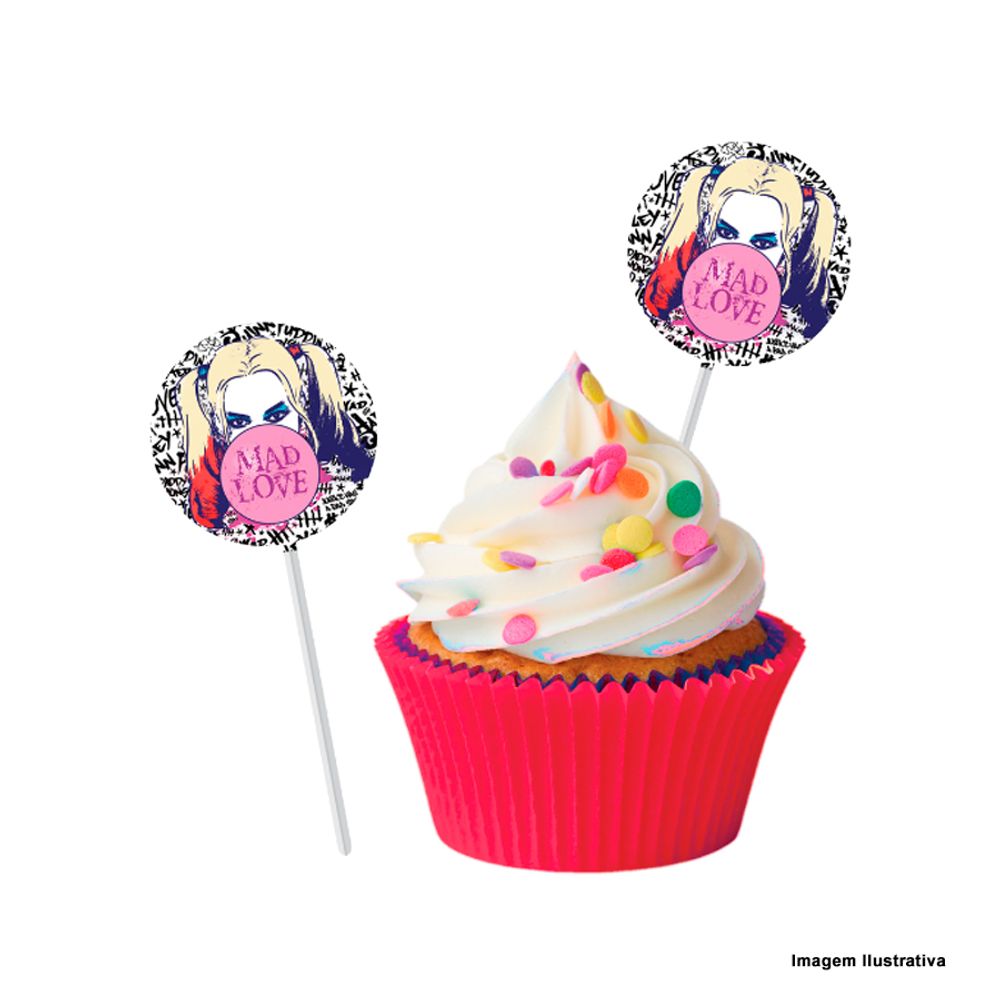 Bandeirinha-para-Docinhos-Tema-Arlequina-c-8-Unid.---Festcolor Bandeirinha-para-Docinhos-Tema-Arlequina-c-8-Unid.---Festcolor