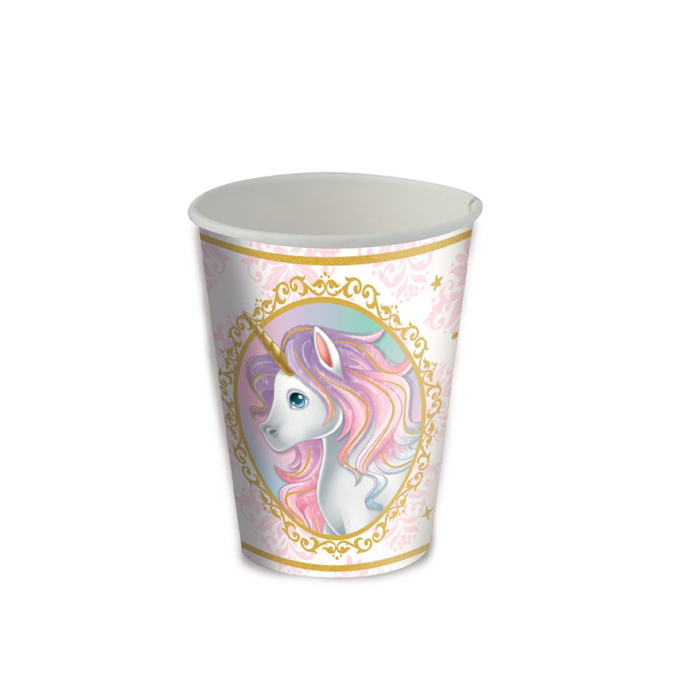 Copo-Decorativo-Tema-Unicornio-c-8-Unid.-200Ml---Festcolor Copo-Decorativo-Tema-Unicornio-c-8-Unid.-200Ml---Festcolor